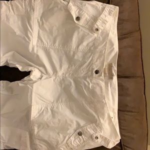 Michael kors white cotton cargo pants 14p